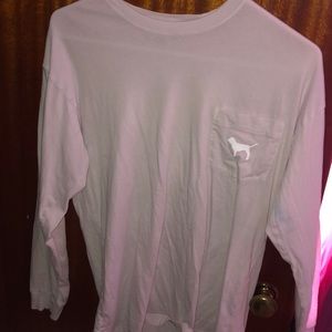 pink long sleeve shirt